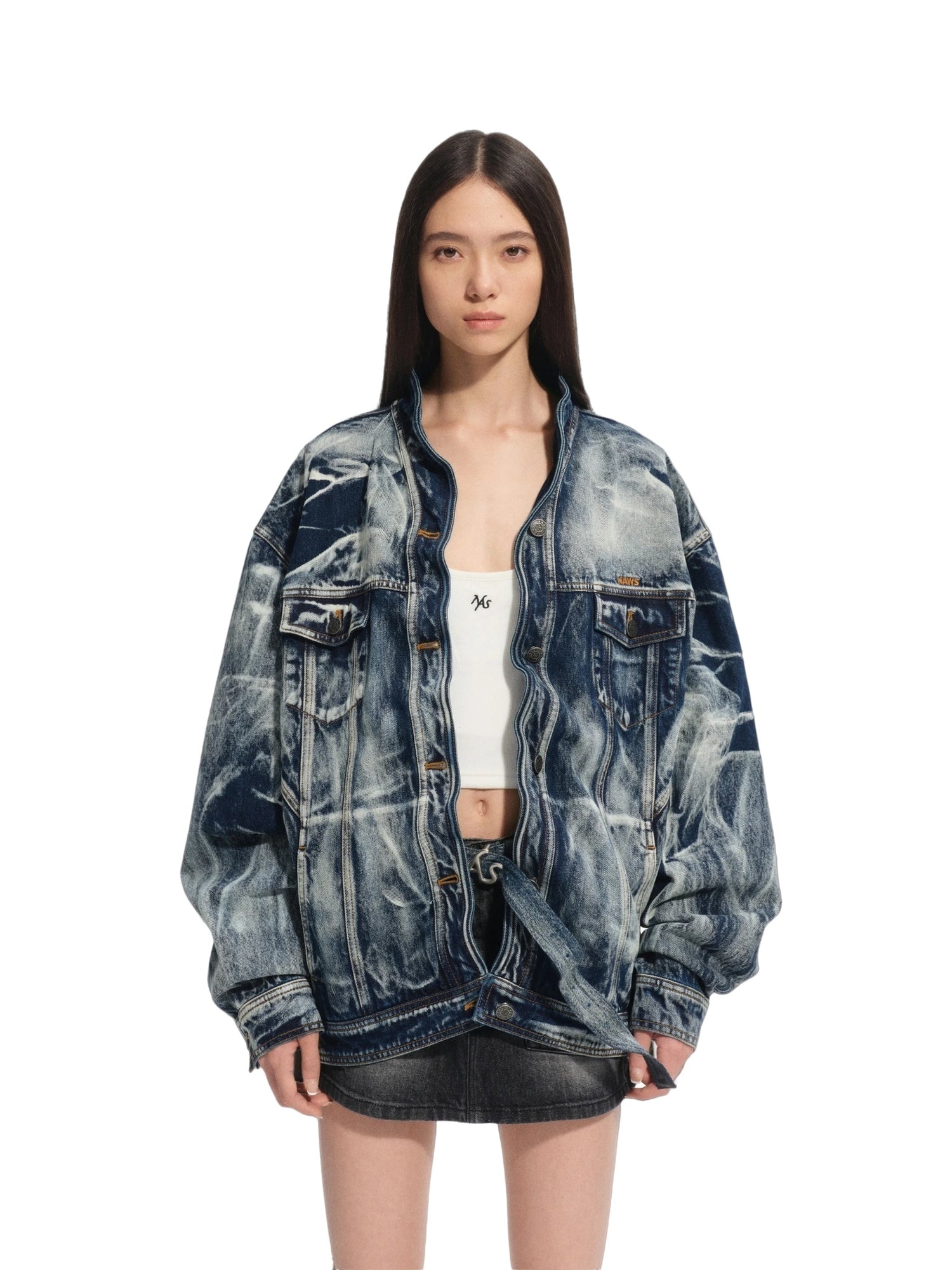 &quot;Feria Series&quot; Volcano Washed Denim Jacket