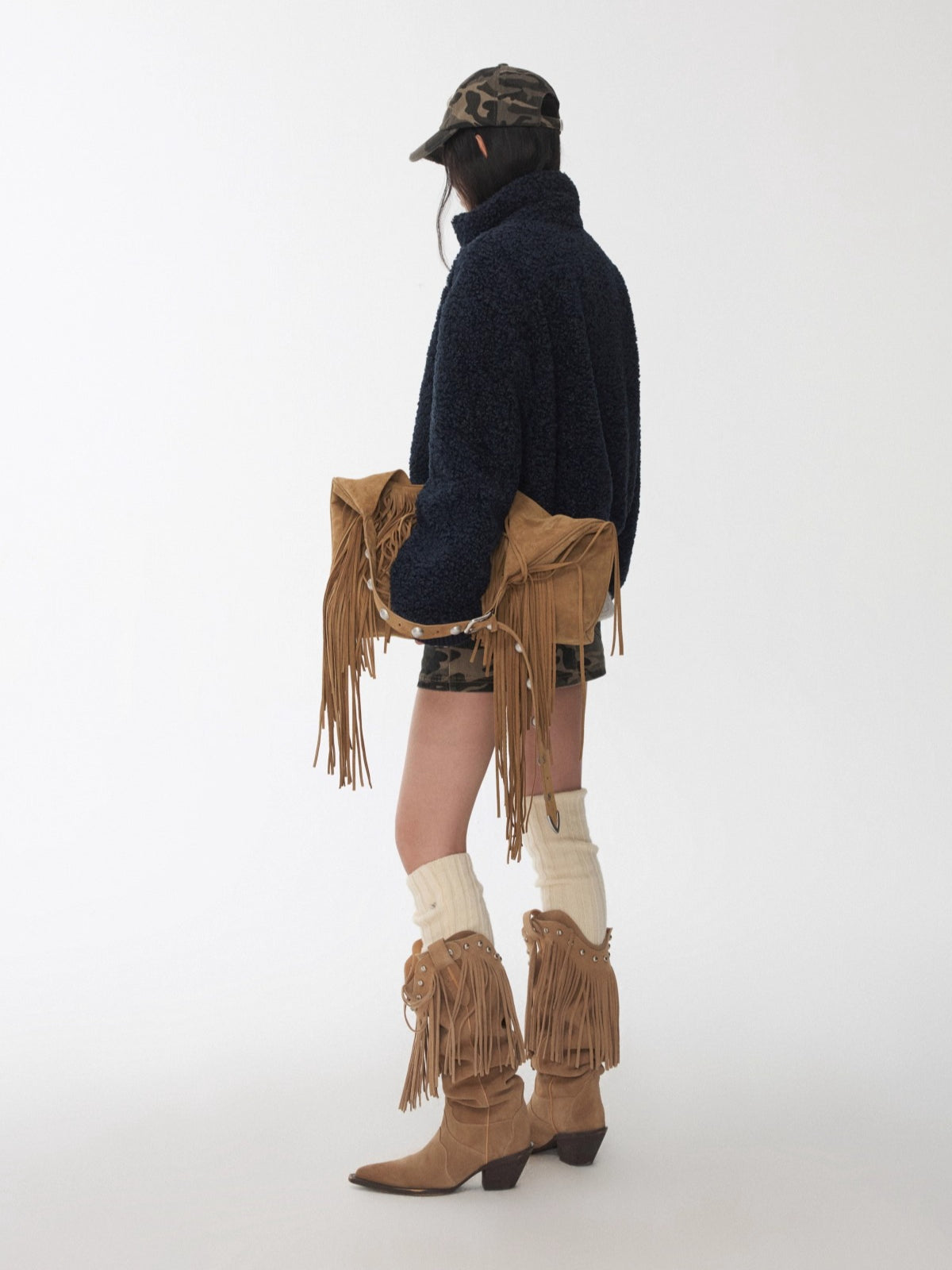 Wool Blend Over-the-Knee Slouchy Socks
