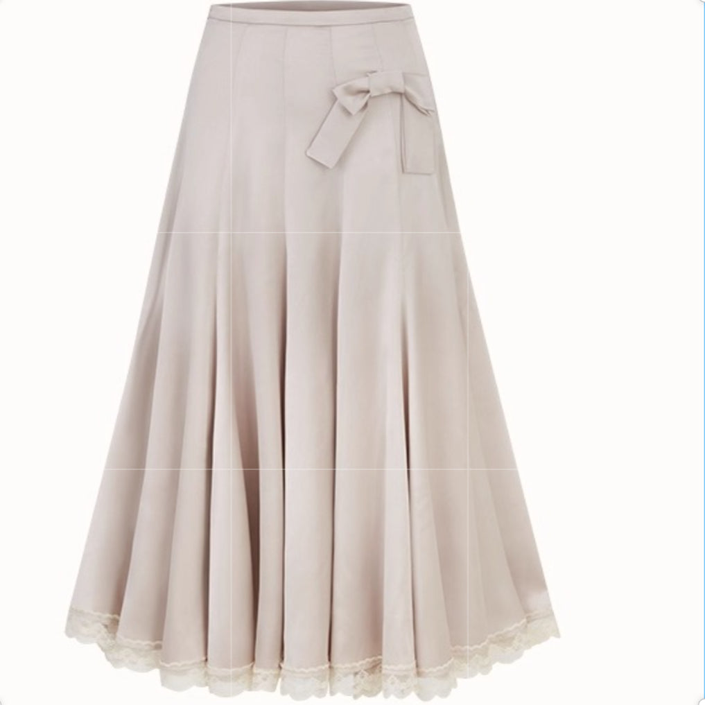 Cosagach Satin Glow Midi Skirt