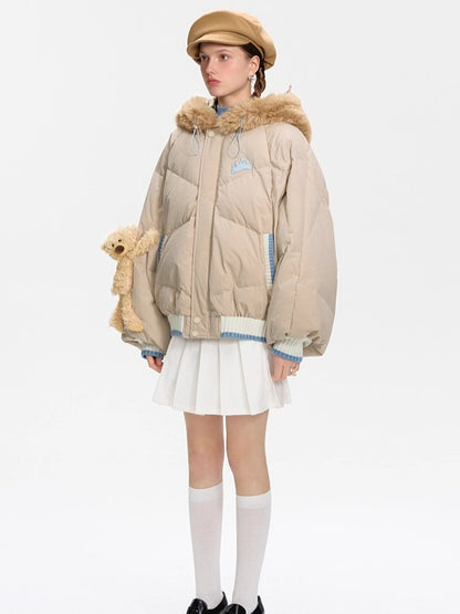 Patchwork Gulnazar Edition Hooded Down Jacket