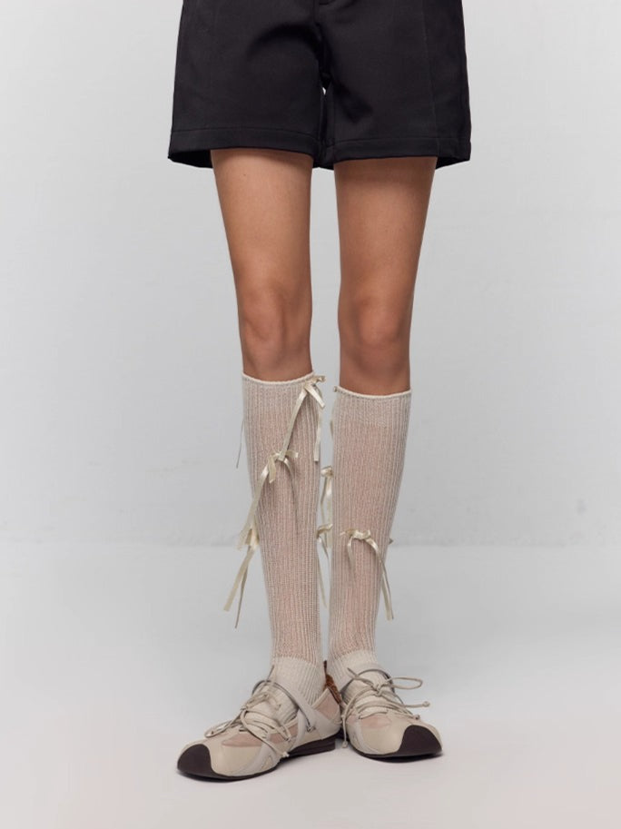 Embroidered Leather Mary Jane Ballet Flats