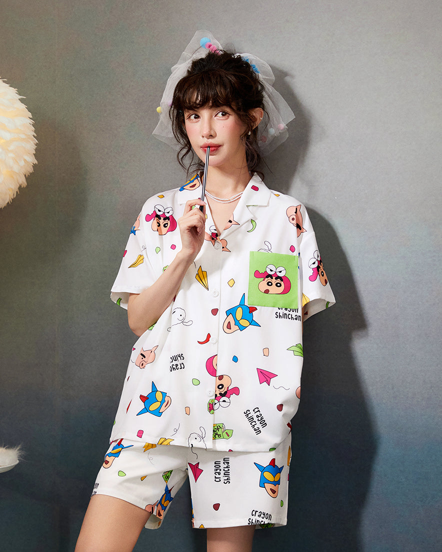 Crayon Shin-chan Ice Silk Loungewear Set