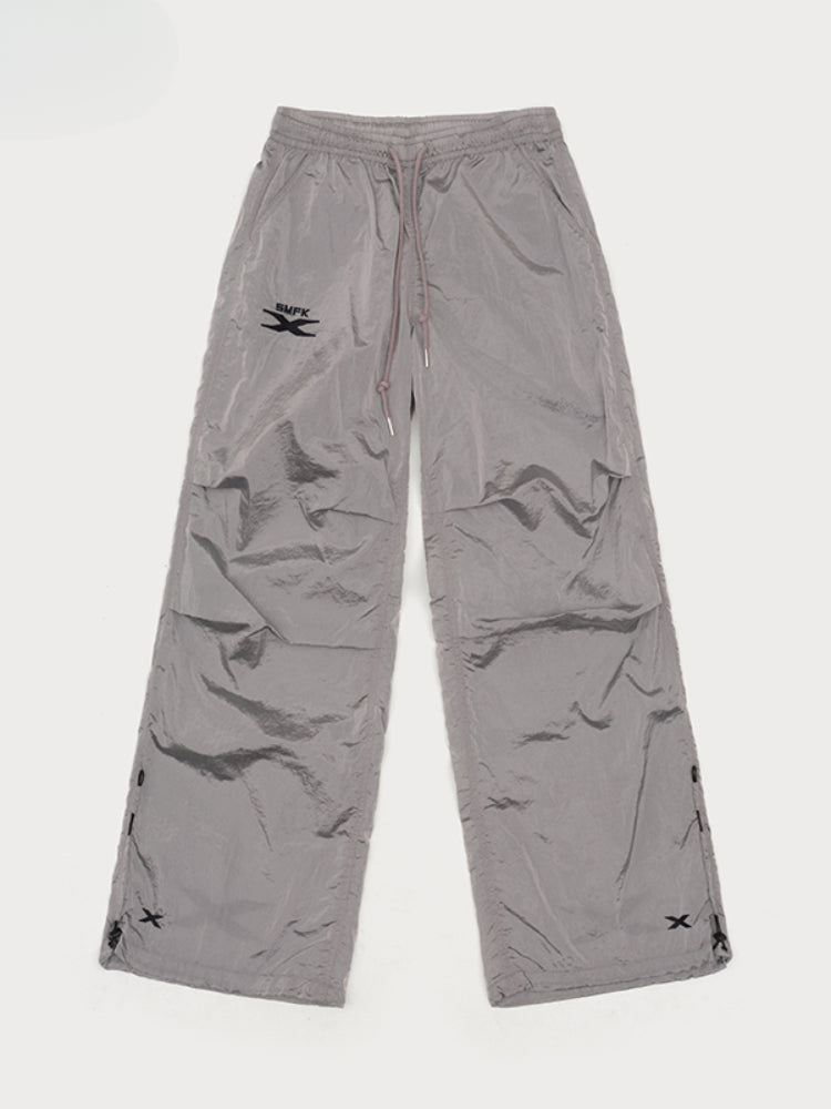 Embroidered Ultra-Light Wide-Leg Workout Pants - CHINASQUAD