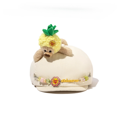 Chupa Chups Chain Detail Denim Beret