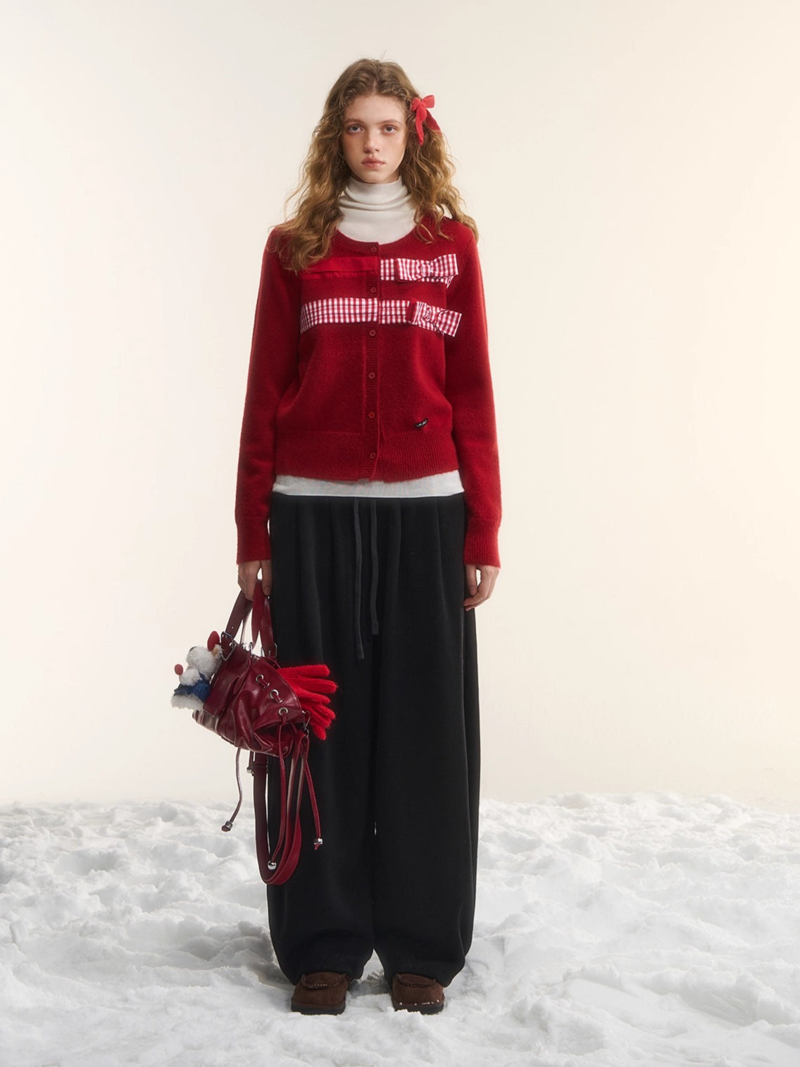 Vintage Fleece Curved-Leg Drawstring Pants