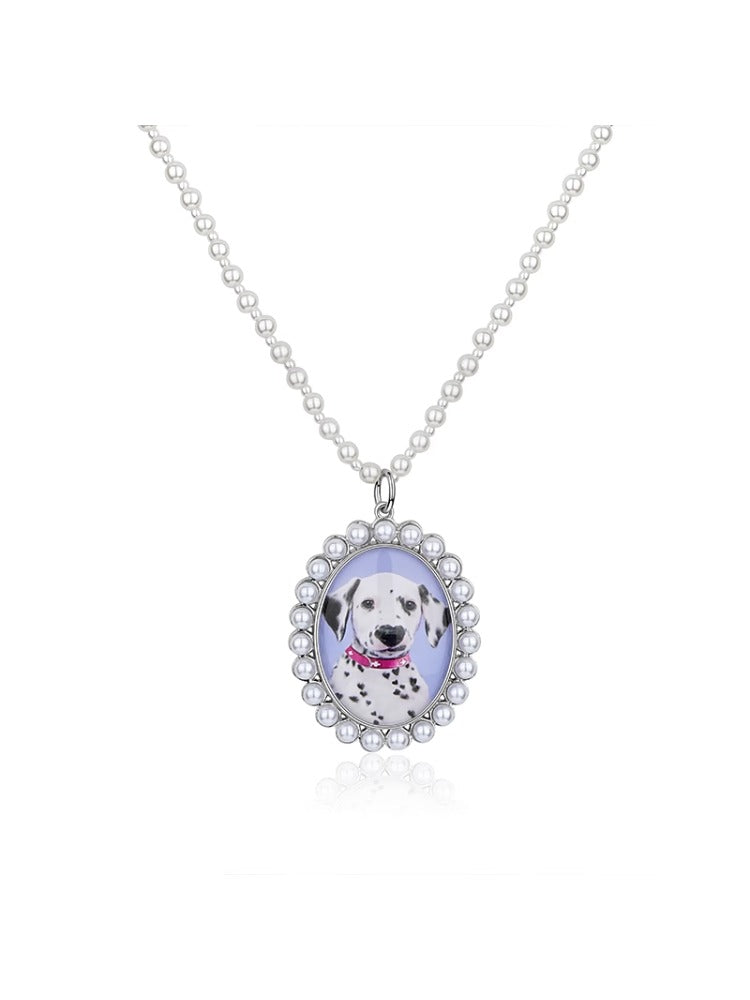 Designer Dog Pearl Long Necklace