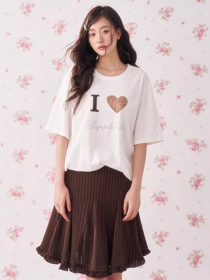 Vintage Asymmetrical Pleated Mini Skirt