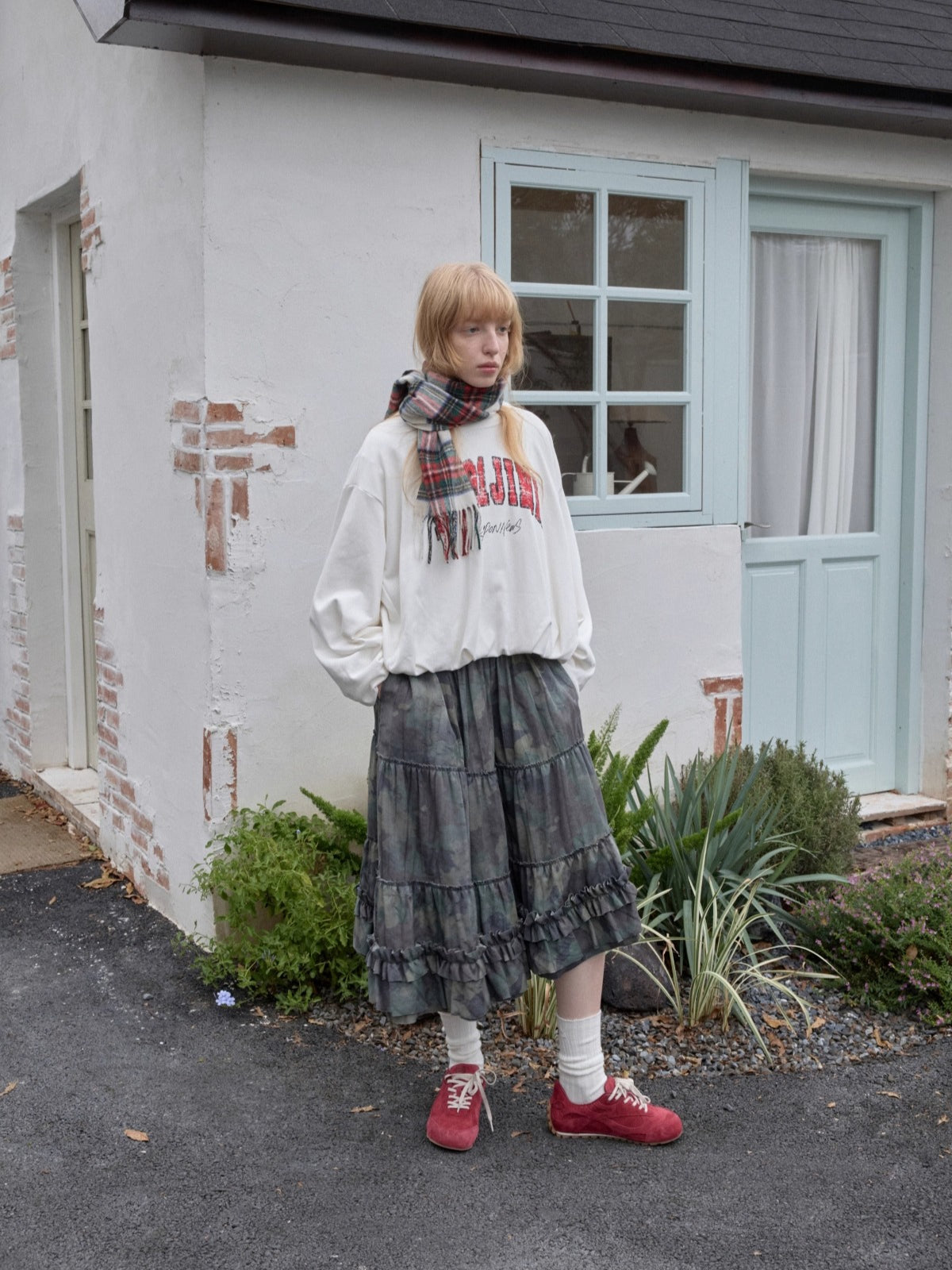 Vintage Letter Print Oversized Sweatshirt