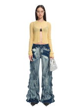 Alpaca Mohair Slim Fit Hollow-out Knit Blouse - CHINASQUAD