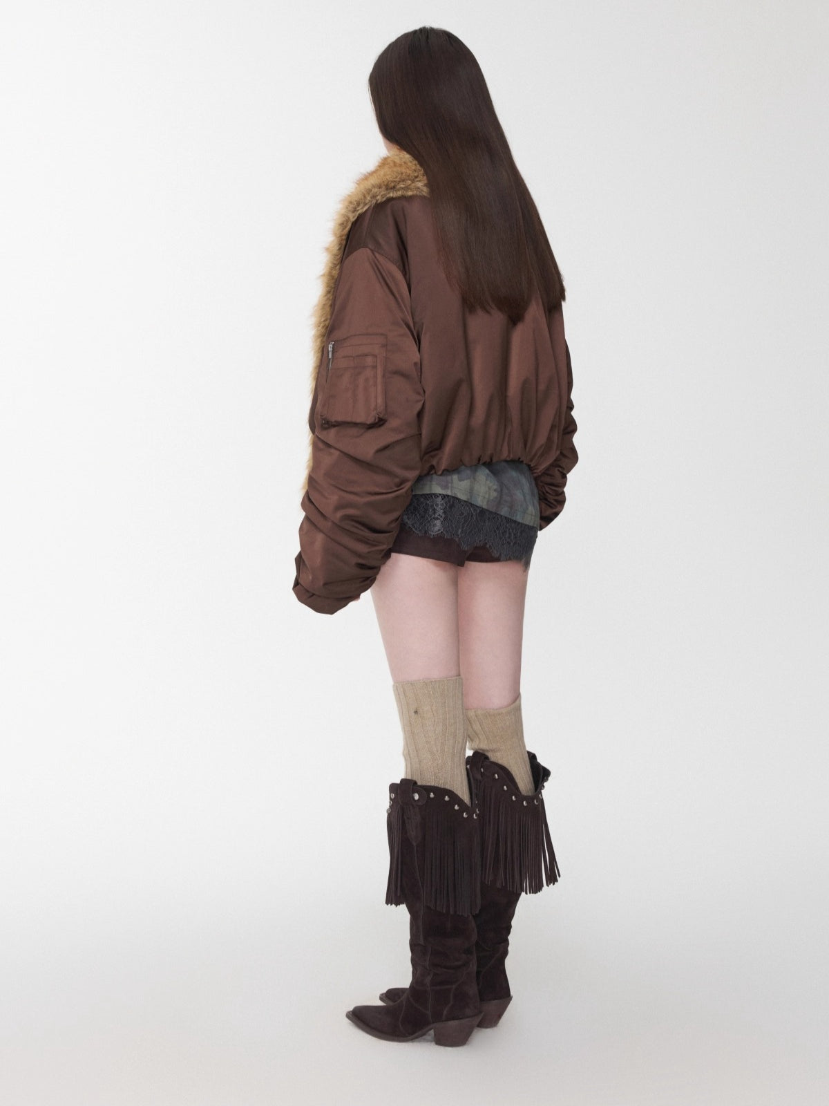 Aviator Faux Fur Jacket