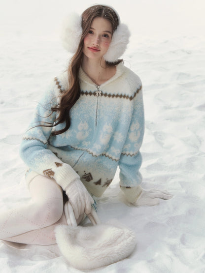 Snow Cabin Knit Sweater &amp; Skirt Set