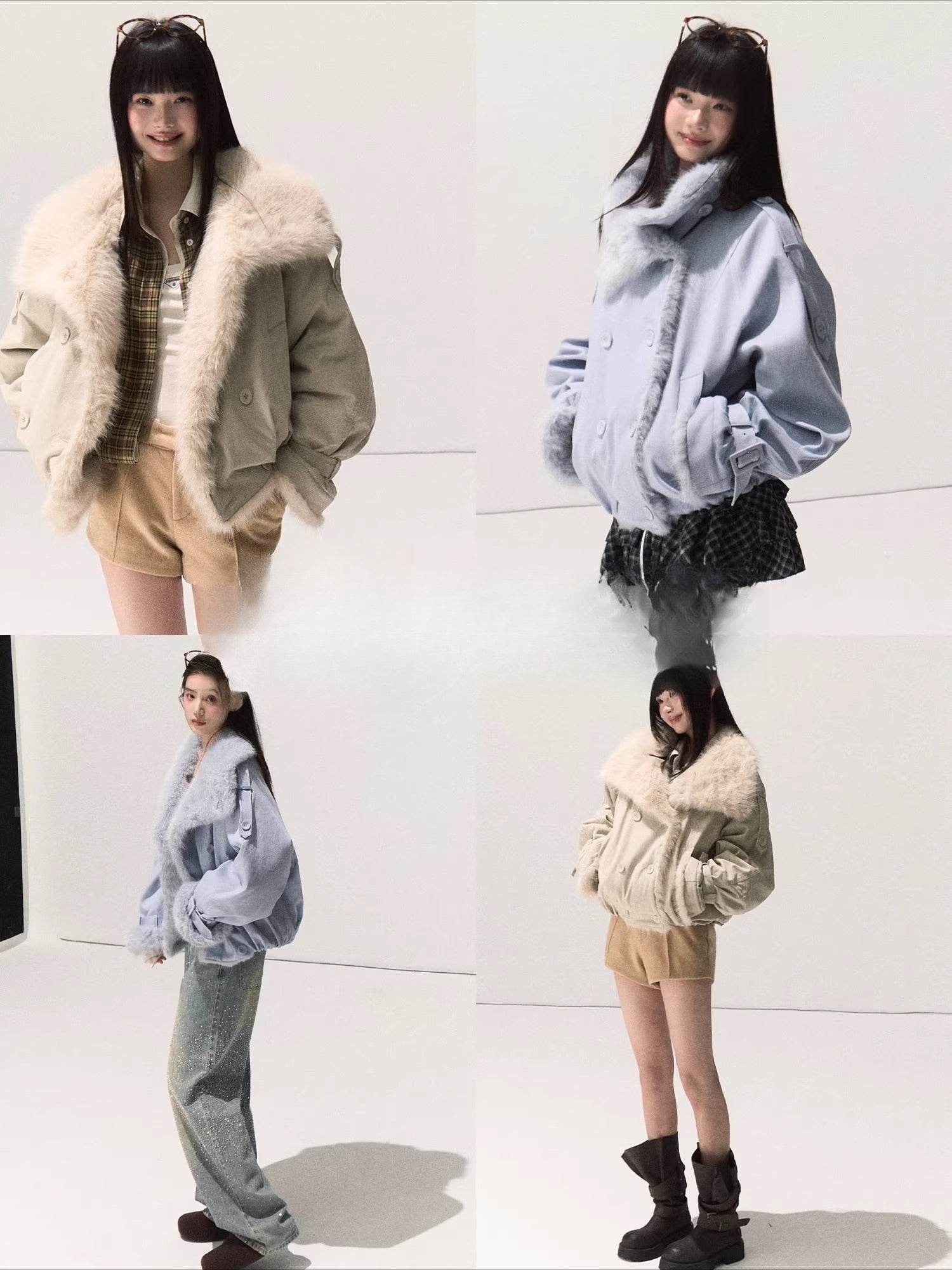 Fur-Collar Winter Parka Jacket