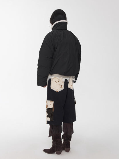 Patchwork Utility Culotte Shorts