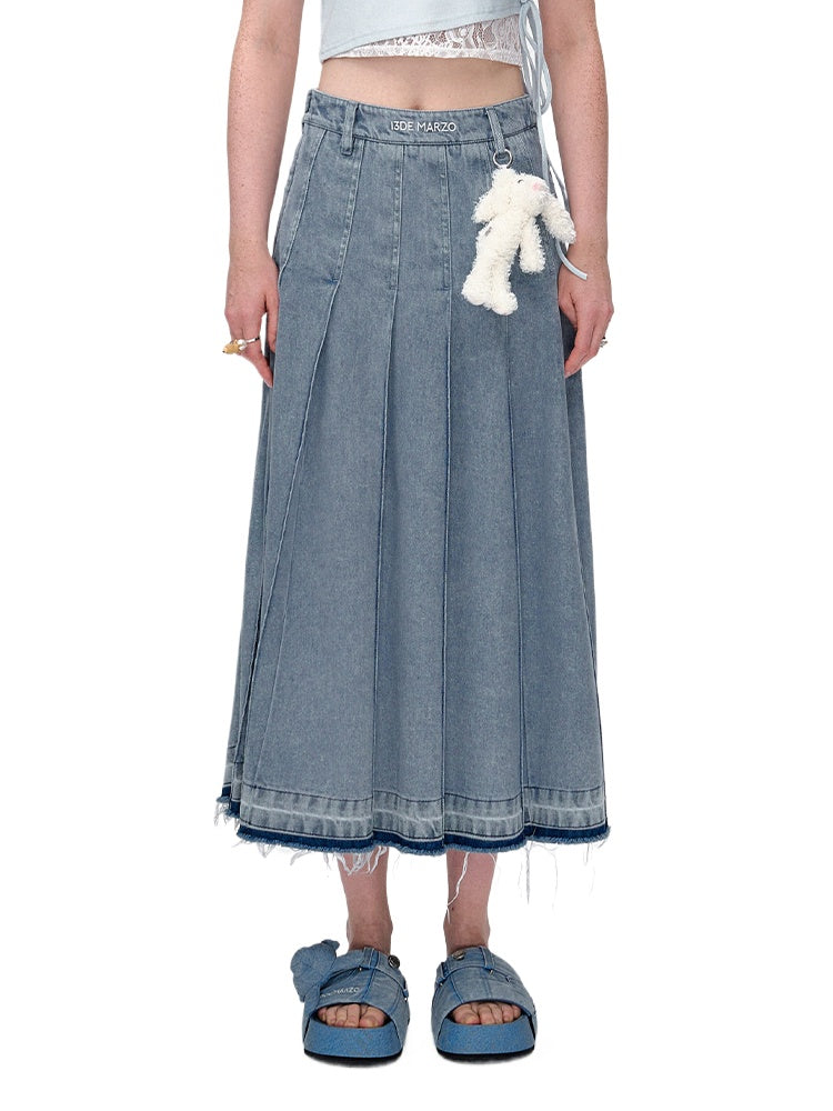 Pleated Vintage Long Skirt