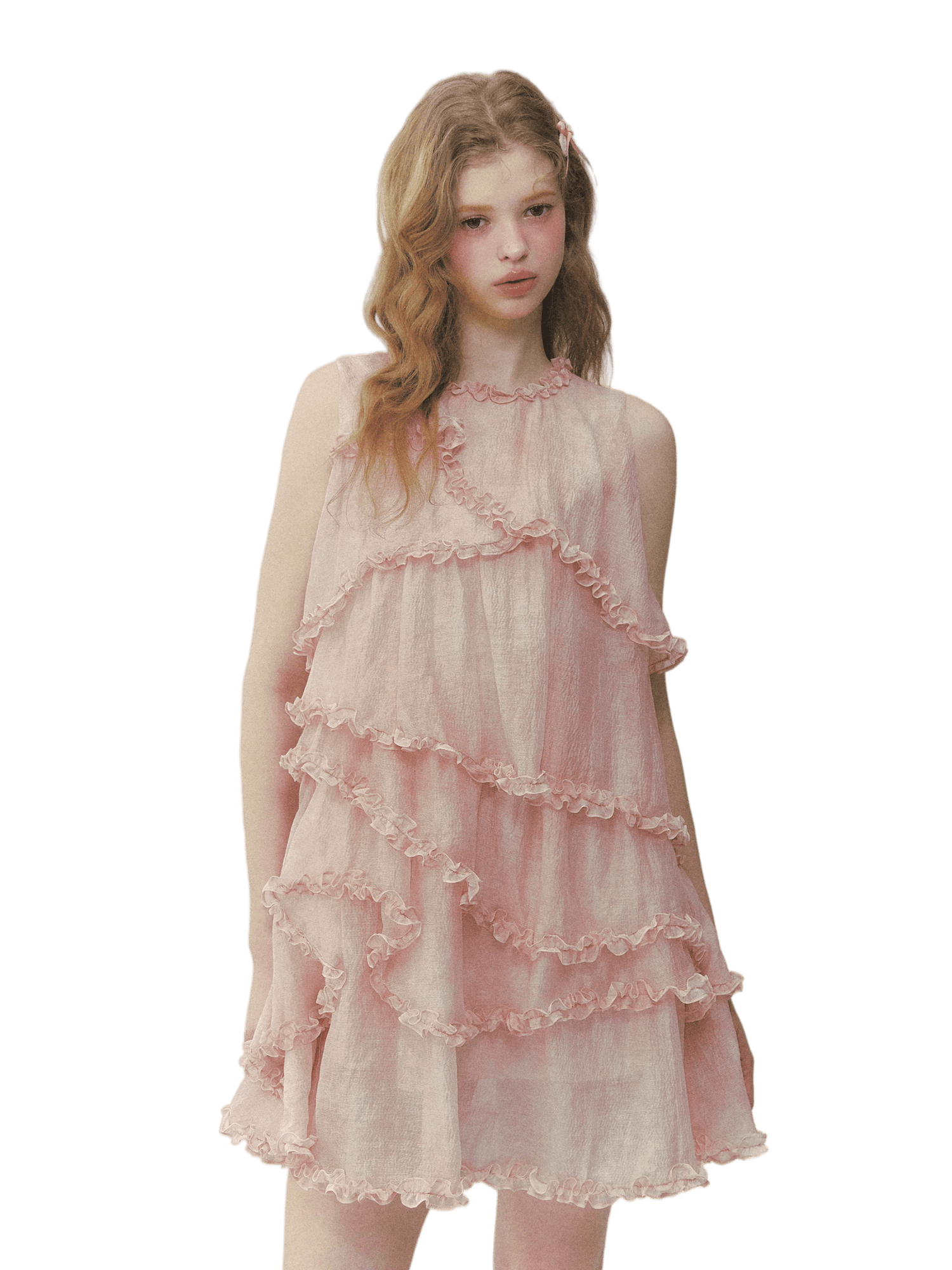 Pink Mist Tiered Ruffle Dress