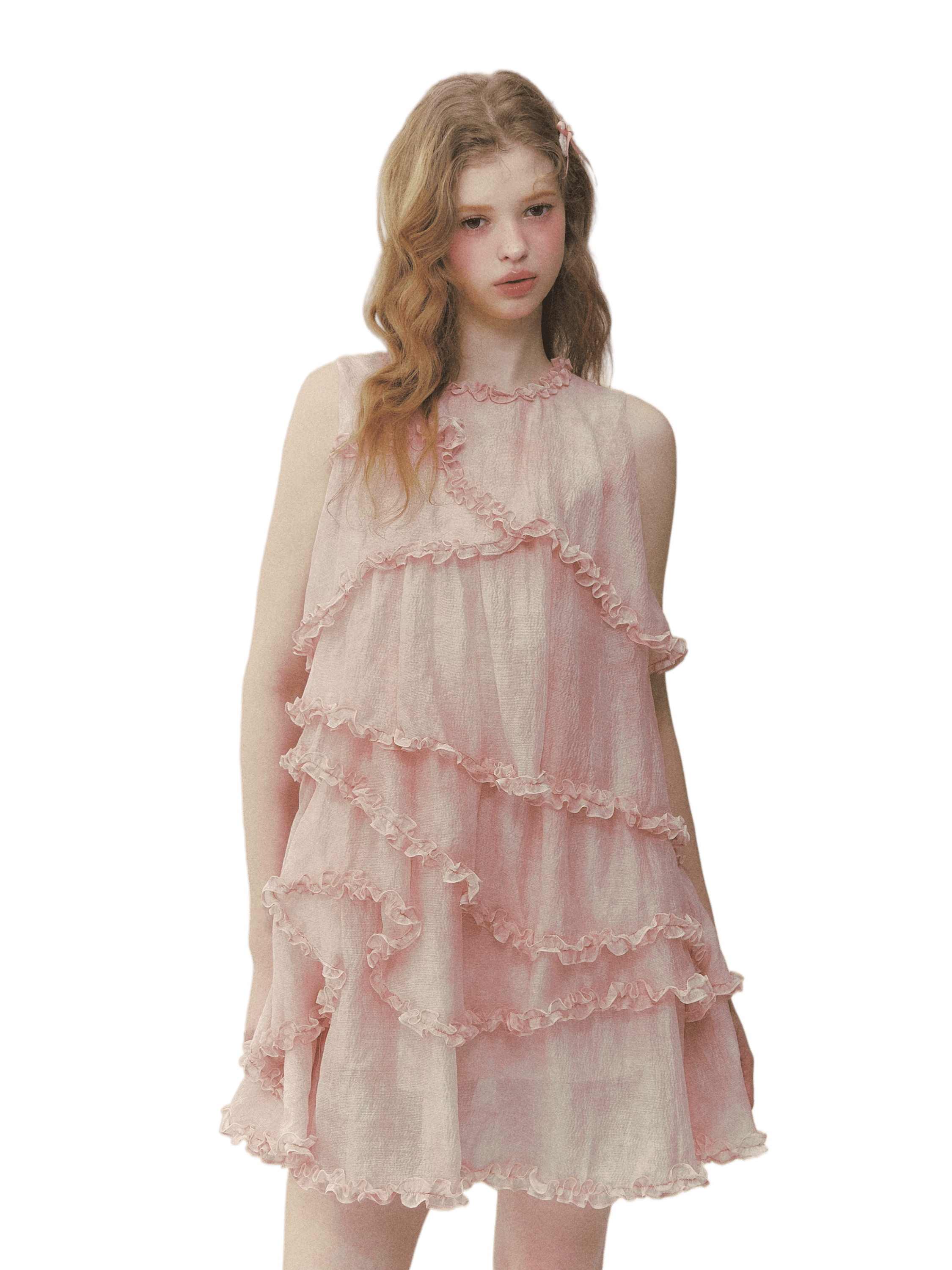 Pink Mist Tiered Ruffle Dress
