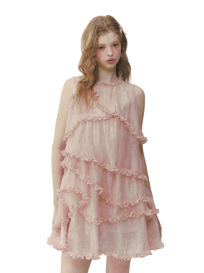 Pink Mist Tiered Ruffle Dress