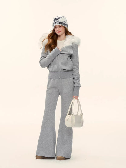 High-Waist Flared Lounge Pants