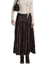 Dark Coffee PU Midi Skirt - CHINASQUAD