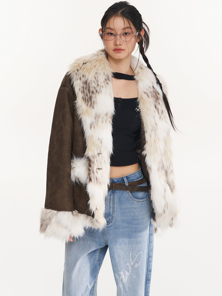 Vintage Leopard Faux Fur Jacket - CHINASQUAD