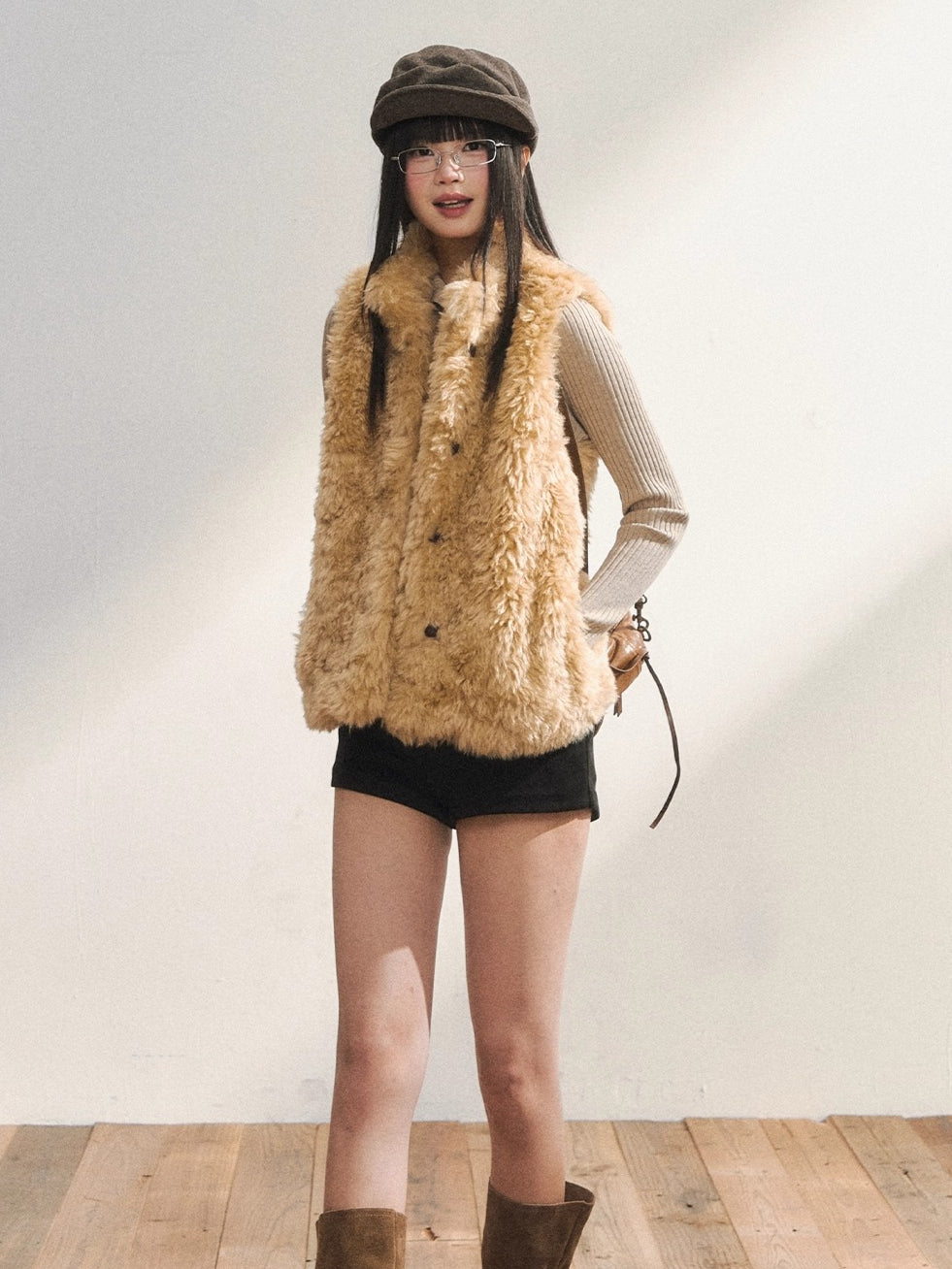 Black High-Waist Bodycon Mini Shorts