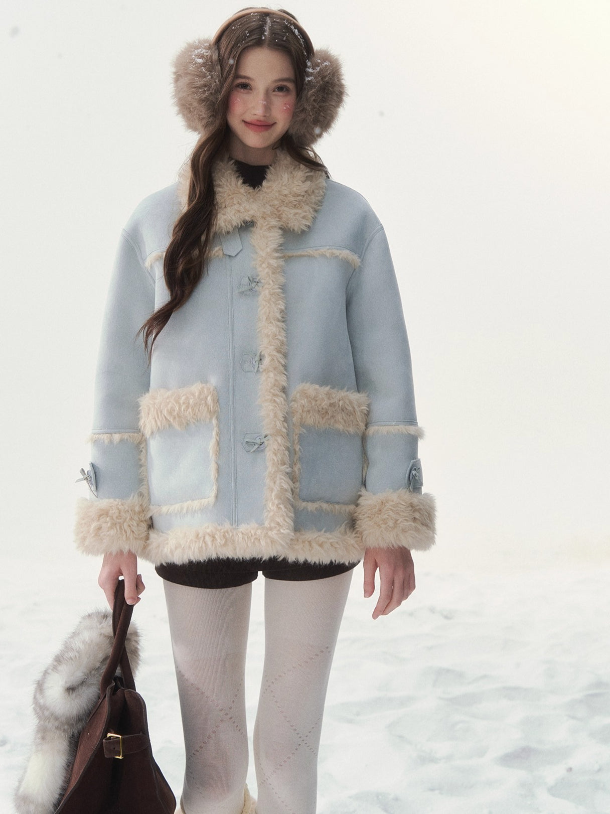Reversible Faux Shearling Winter Jacket