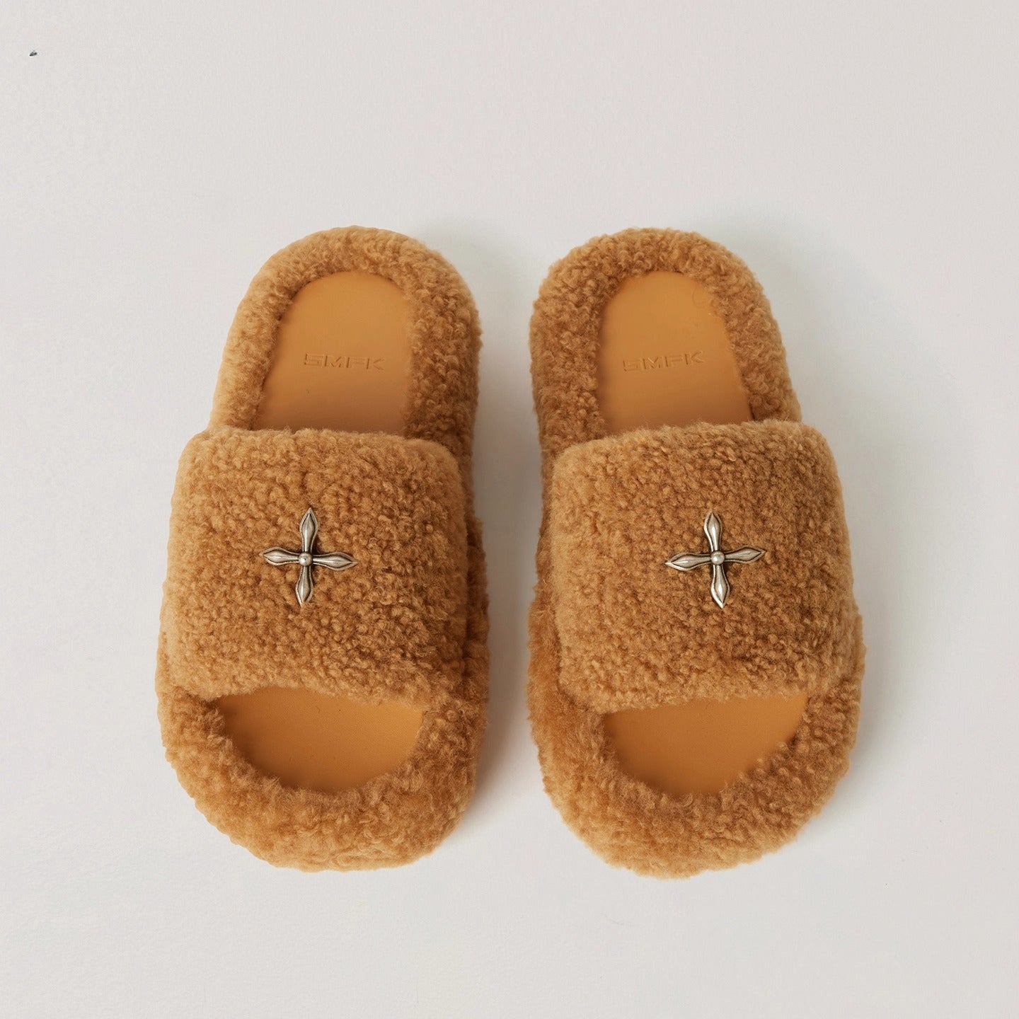 SMFK Fuzzy Platform Black Edition Slide Sandals