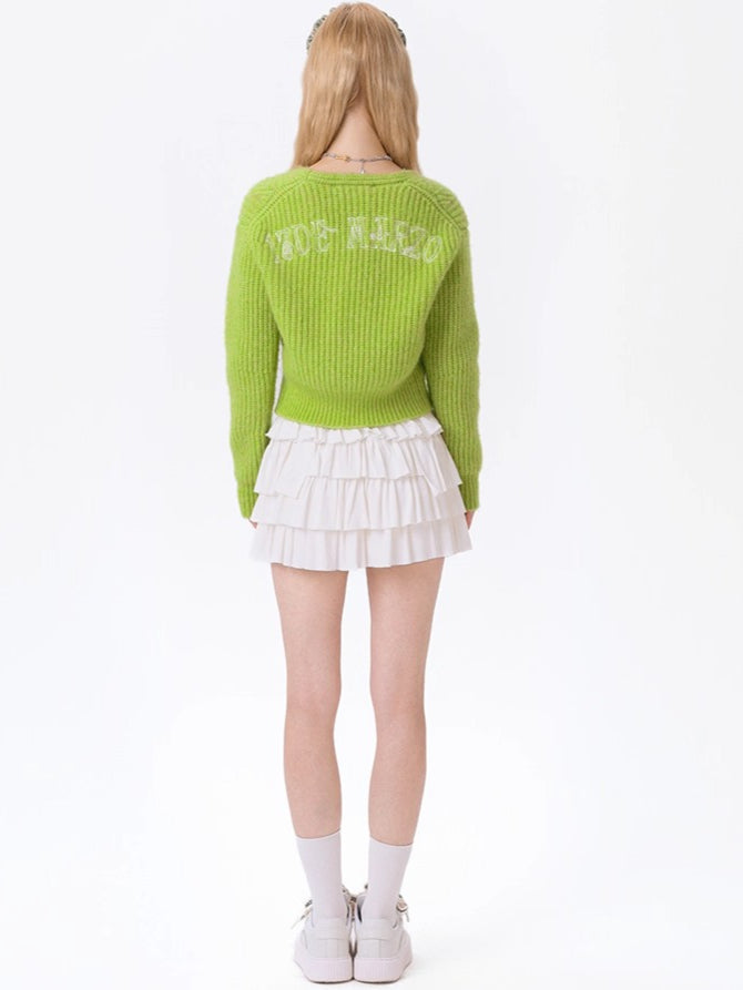 Hug Doll Fitted Knit Cardigan