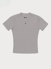 Waist-Cinching Embroidered Round-Neck T-Shirt - CHINASQUAD
