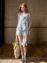 Lace Flower Ruffle Camisole Dress - CHINASQUAD