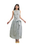 Belted Waist Checked Vest Dress - CHINASQUAD