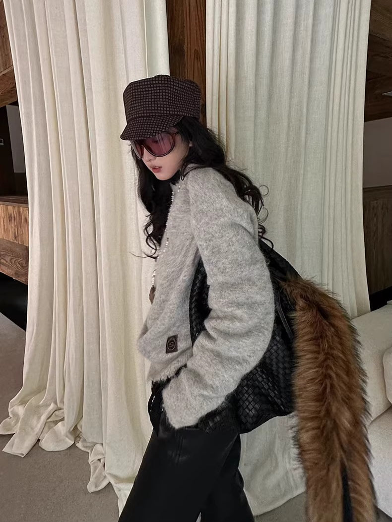 Textured Faux Leather Flared Pants