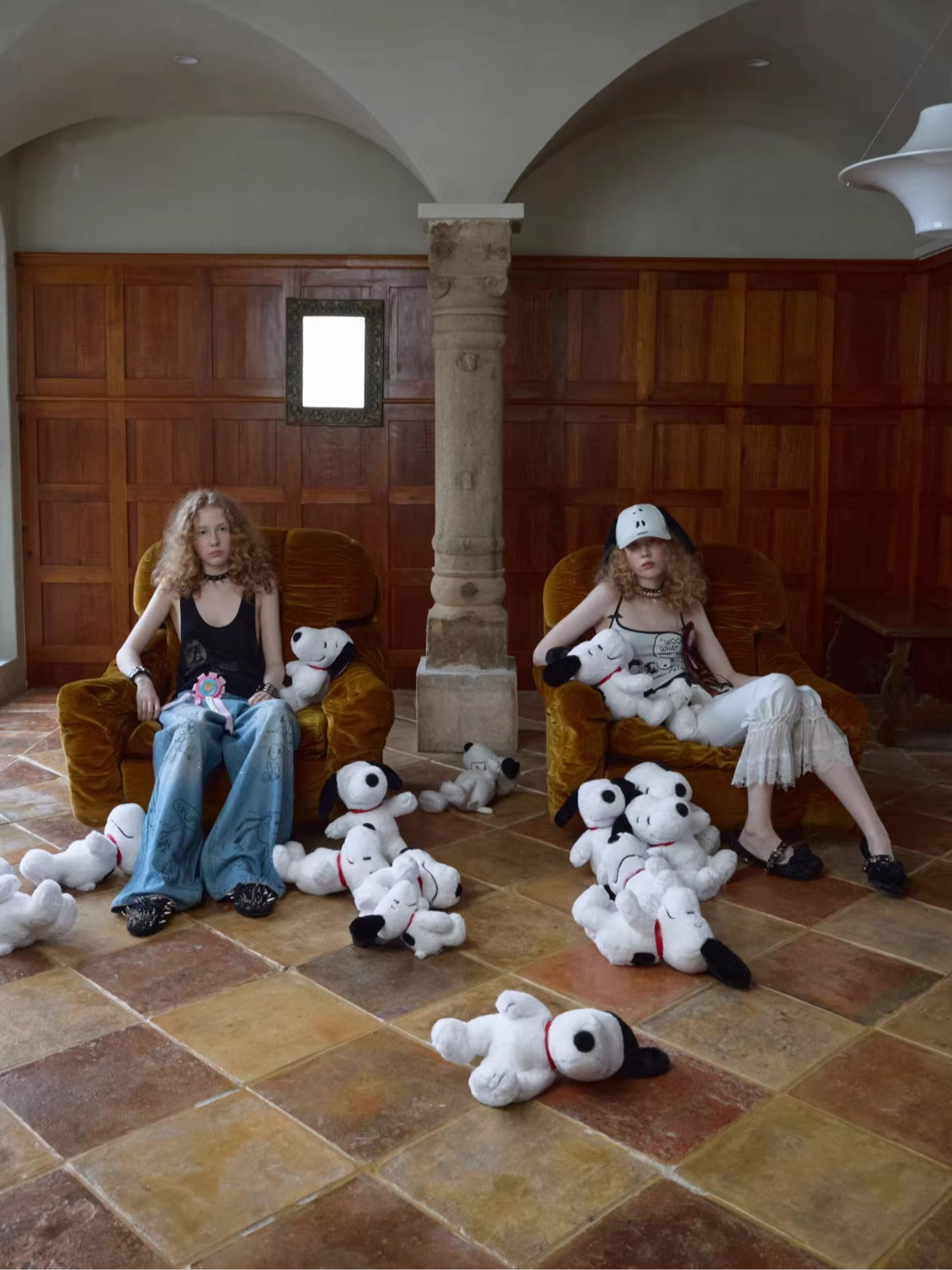 Snoopy Contrast Trim Fitted Camisole Top