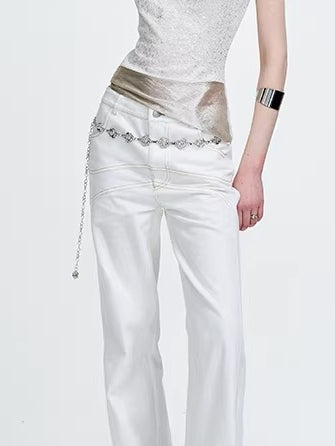 Sequined Knit Sleeveless Tank Top