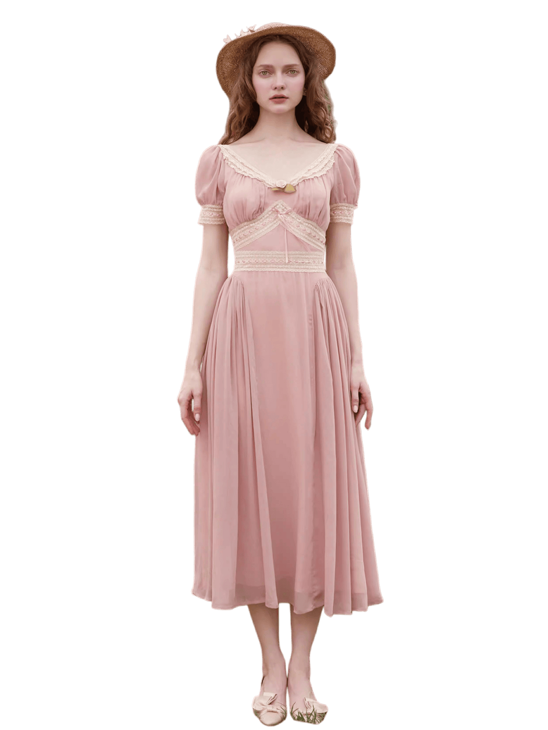 French Vintage Romantic Lace Dress