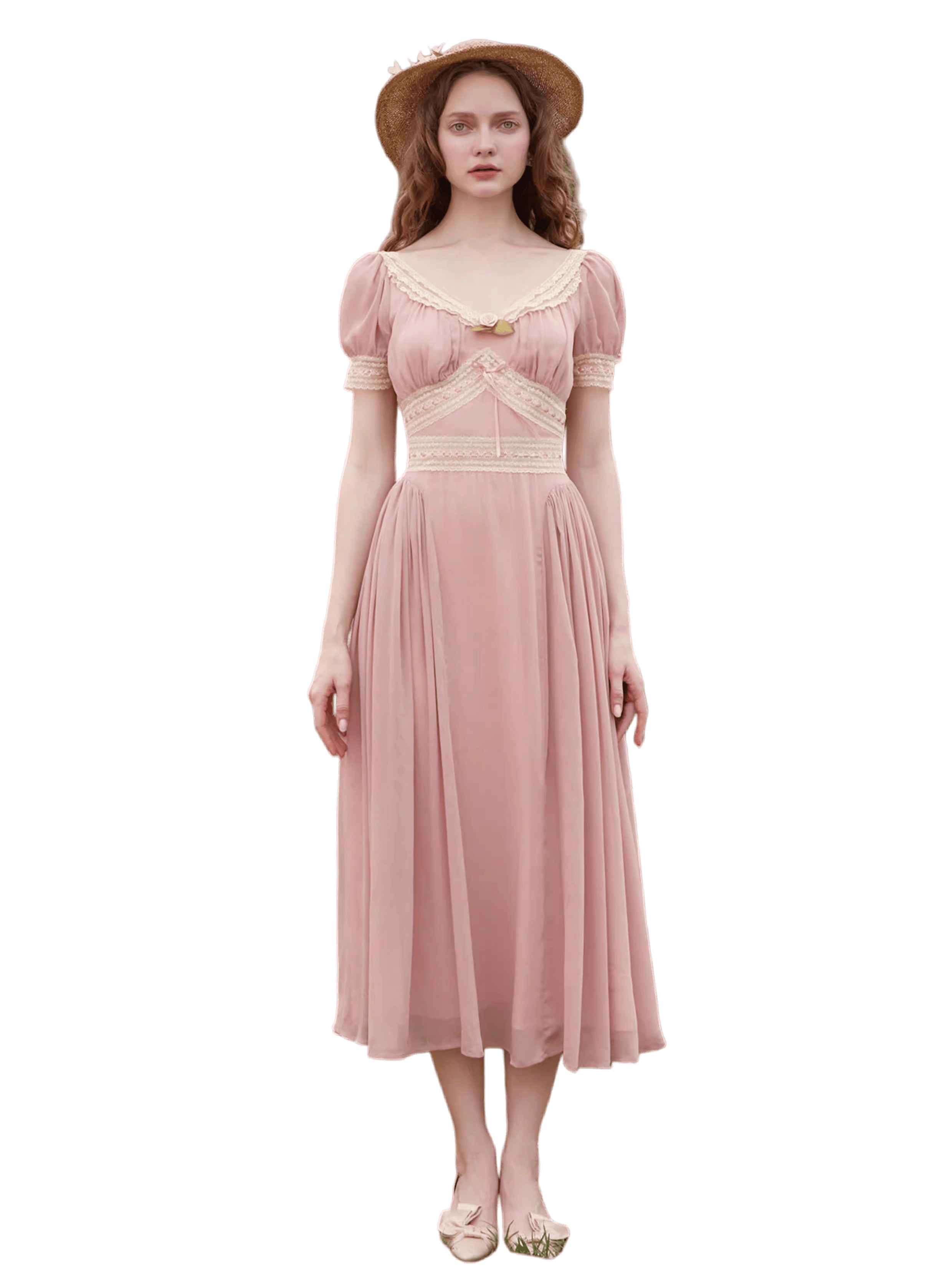 French Vintage Romantic Lace Dress