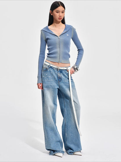 Slim-Fit Cotton Hooded Knit Cardigan