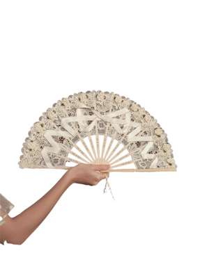 Royal Banquet Lace Embroidered Folding Fan
