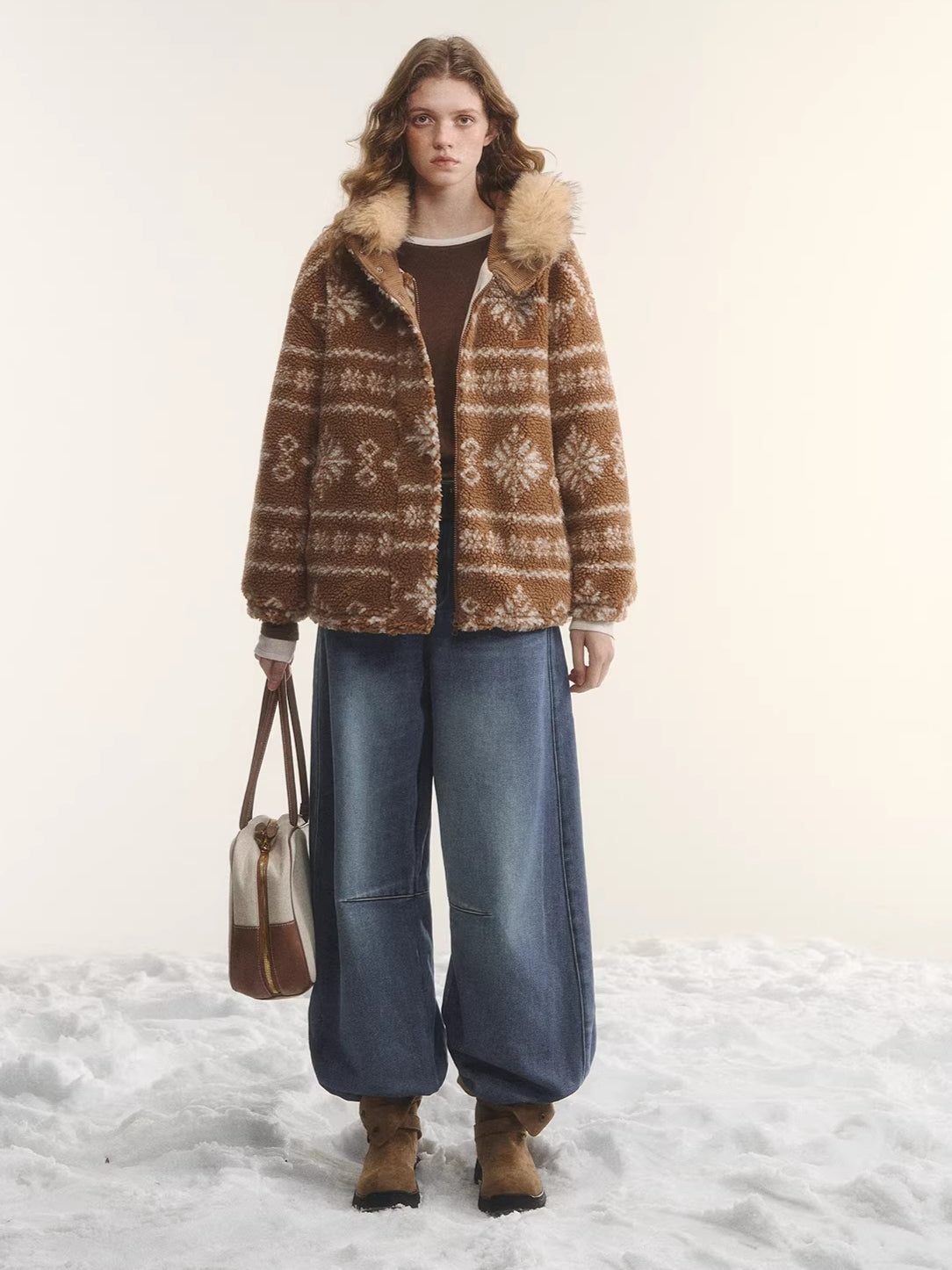 Fur Collar Fleece Hooded Jacket