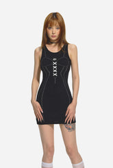 Black Knitted Sheath Dress - CHINASQUAD