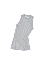 Hollow Out Cable Knit Sleeveless Tank Top - CHINASQUAD