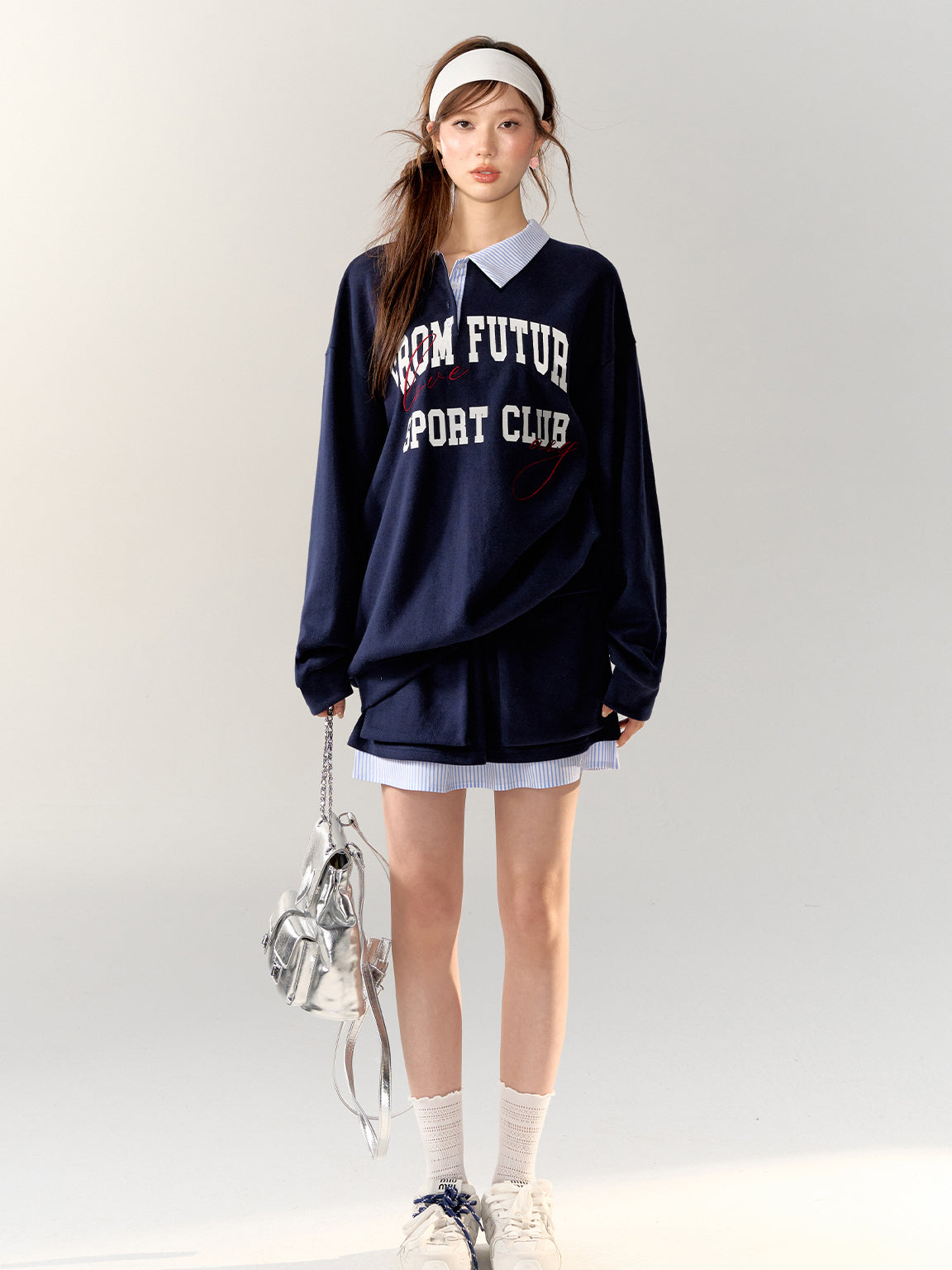 American College Style Sports Sweatshirt