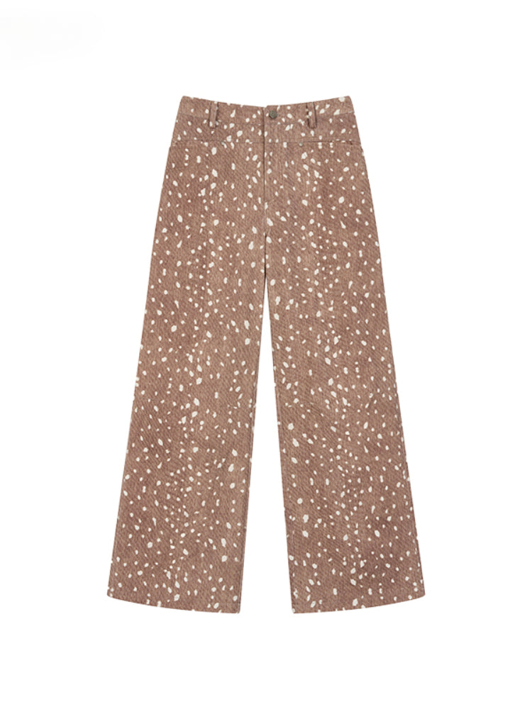 Irregular Polka Dot Casual Pants