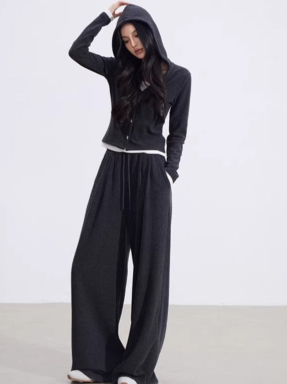 Layered Hooded Knit Set