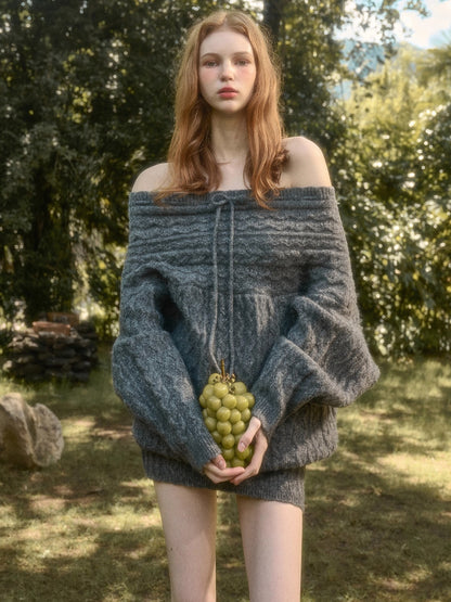 Little Deer Wool Cloud Knit Sweater &amp; Skirt/Shorts Set