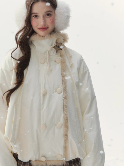 White Starry Birch Duck Down Jacket