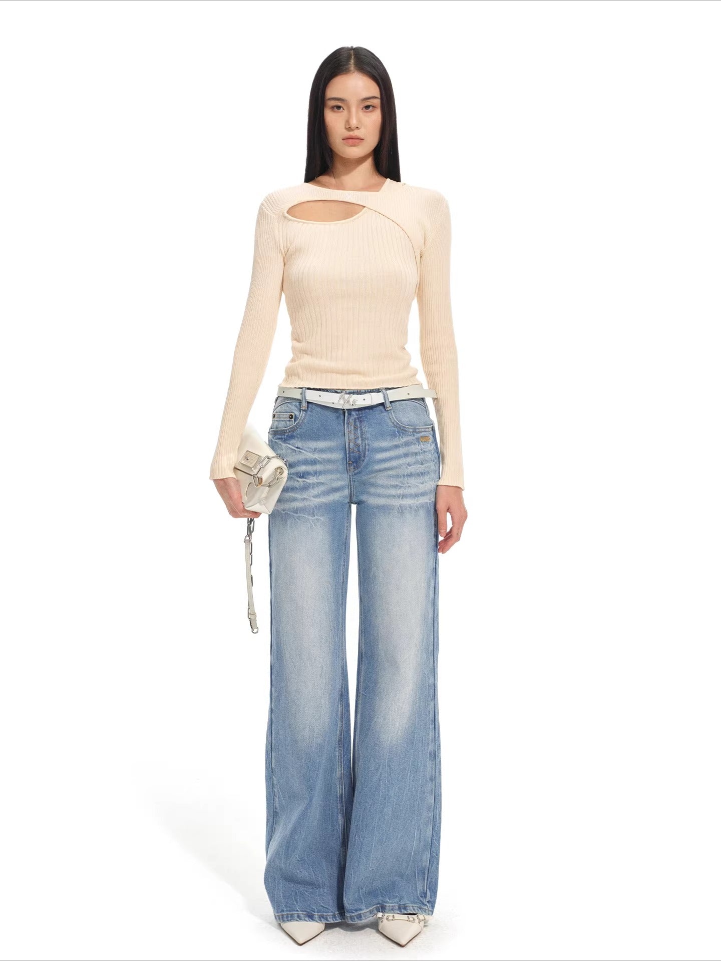 Proportion Straight-Leg Denim Pants