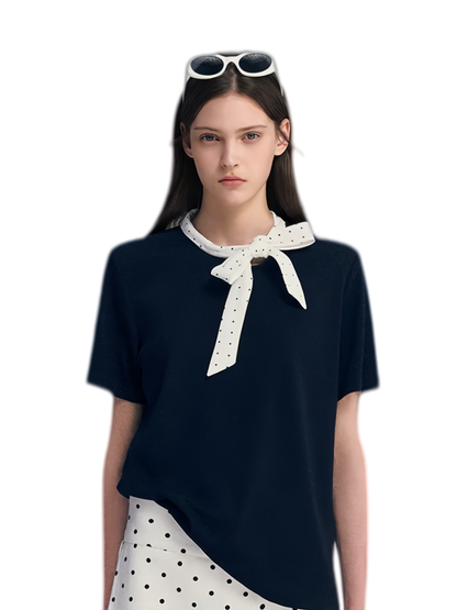 Polka Dot Bow T-Shirt