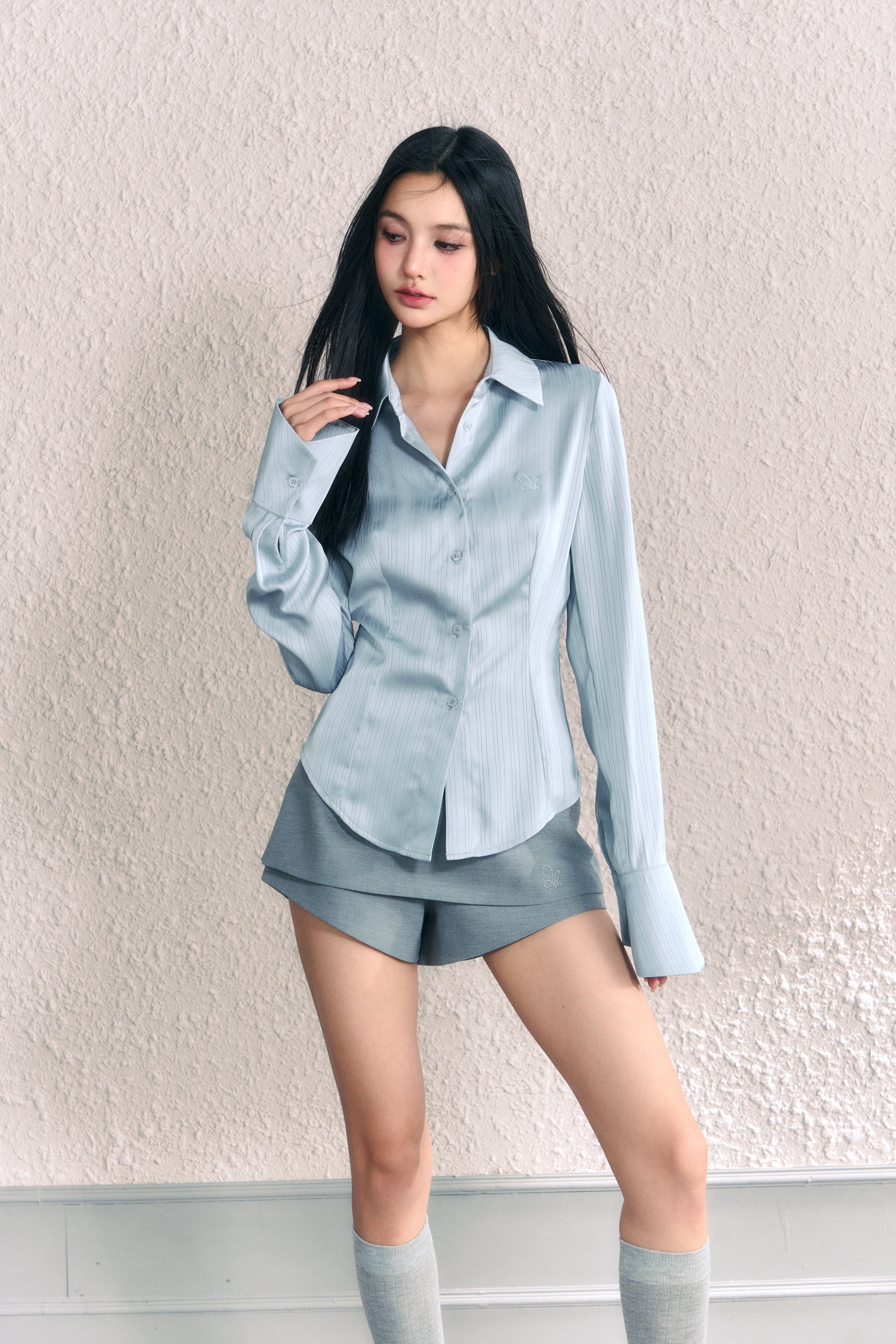 (Final Sale) Long Sleeve Striped Shirt - CHINASQUAD