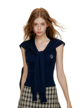 Kroche Soft Tencel Navy Shawl Tank – Vest & Tank Tops